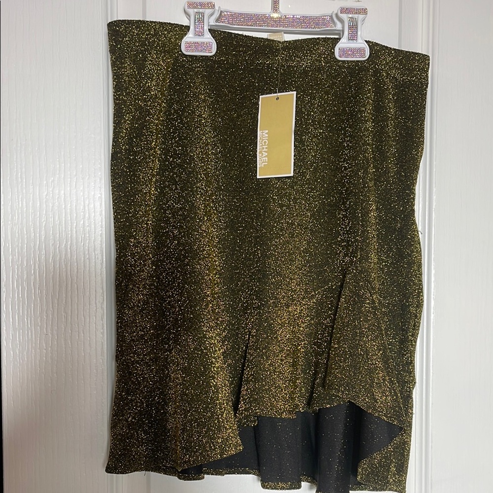 Michael Kors Gold Glitter Skirt